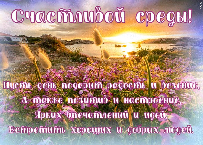 Картинка открытка поздравление со средой