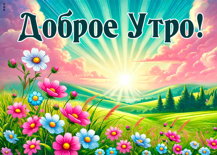 Postcard открытка, пусть утро будет наполнено светом
