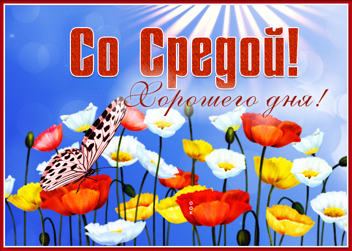 Открытка открытка со средой, хорошего дня