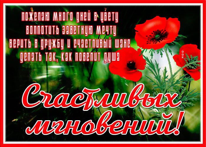 Postcard открытка желаю много дней в цвету