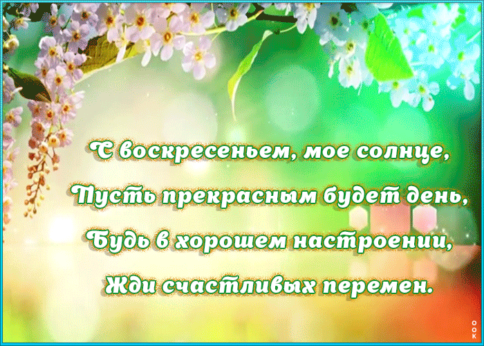 Картинка поздравление с воскресеньем