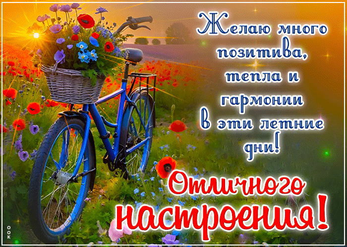 Postcard праздничная гиф-открытка, желает много позитива