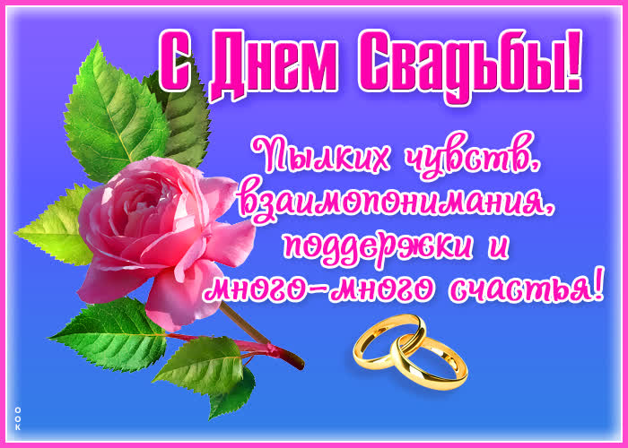 Открытка приятная открытка с днем свадьбы