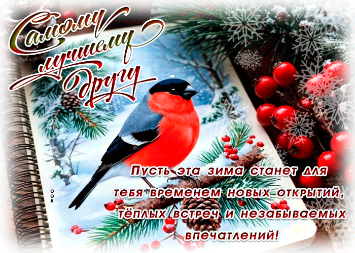 Postcard пусть эта зима станет для тебя временем новых открытий