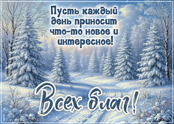 Postcard пусть каждый день приносит что-то новое и интересное