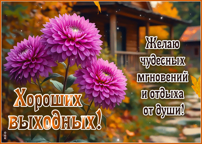 Postcard радостная гиф-открытка, чудесных выходных