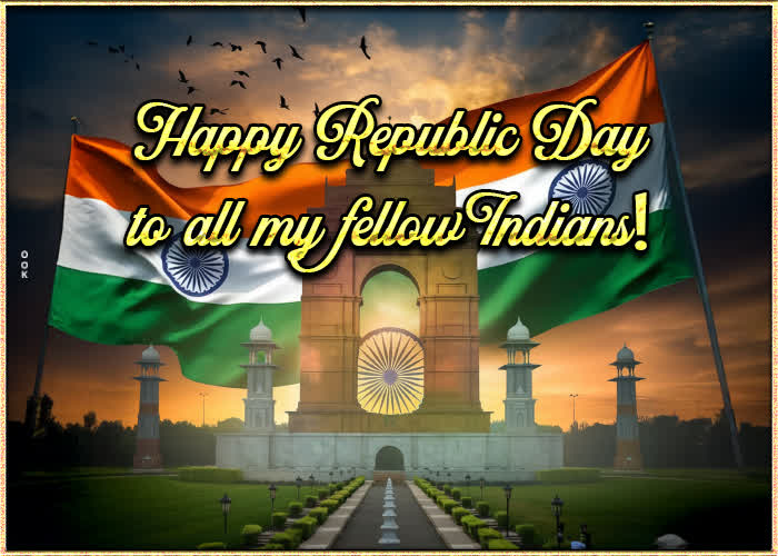 Postcard republic day