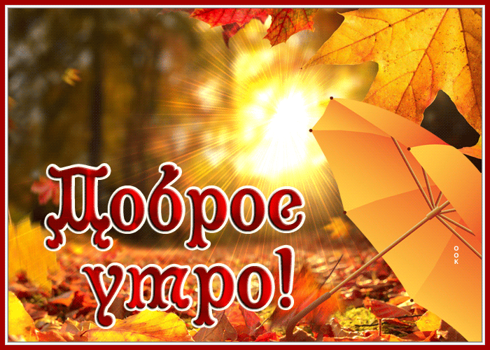 Открытка супер открытка доброе утро осень