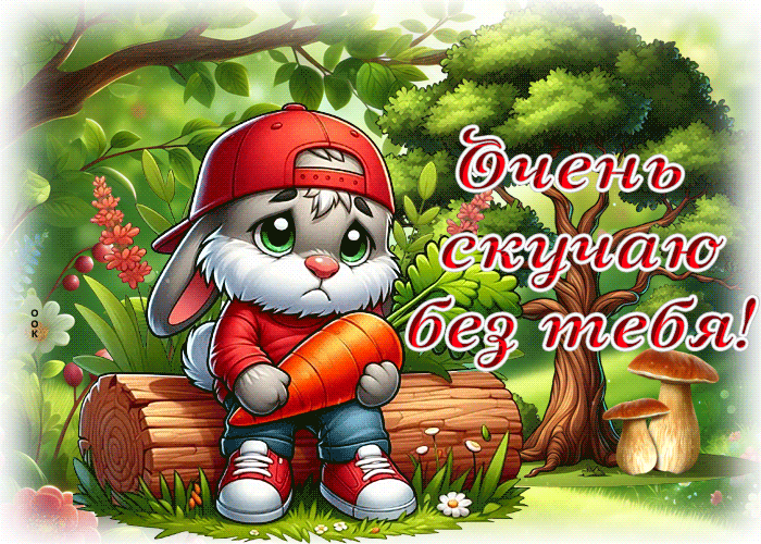 Picture свежая гиф-открытка, хочет сказать, что скучает