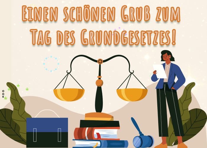 Postcard tag des grundgesetzes