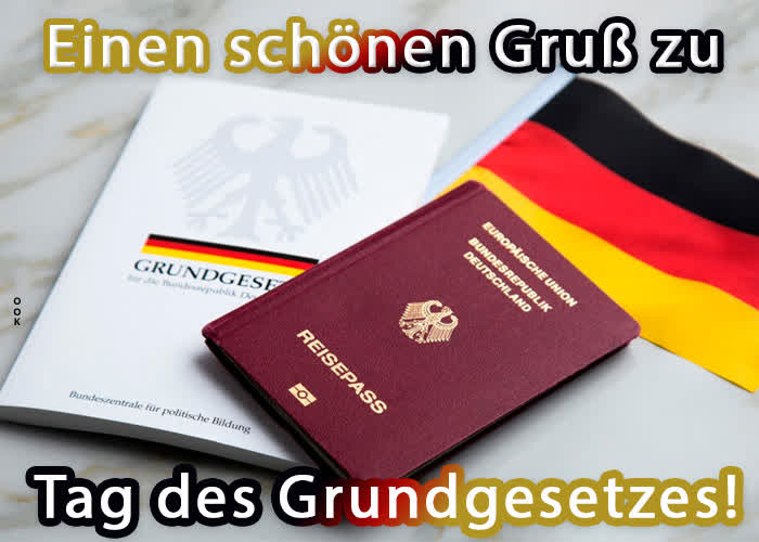 Postcard tag des grundgesetzes