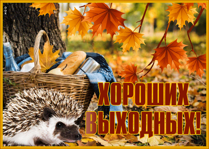 Postcard удачная картинка с пожеланием хороших выходных