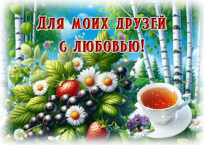 Postcard удивительная гиф-открытка, для моих друзей с любовью