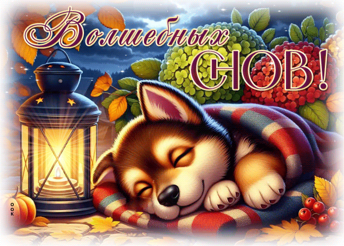 Postcard вдохновляющая гиф-открытка, волшебных снов