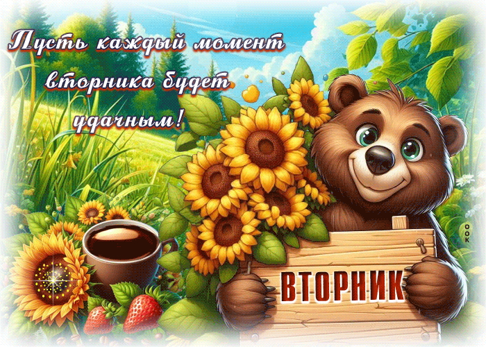 Picture волшебно гиф-открытка, пусть каждый момент вторника будет удачным