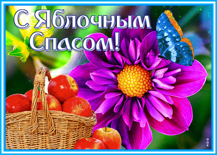 Картинка выразительная открытка яблочный спас