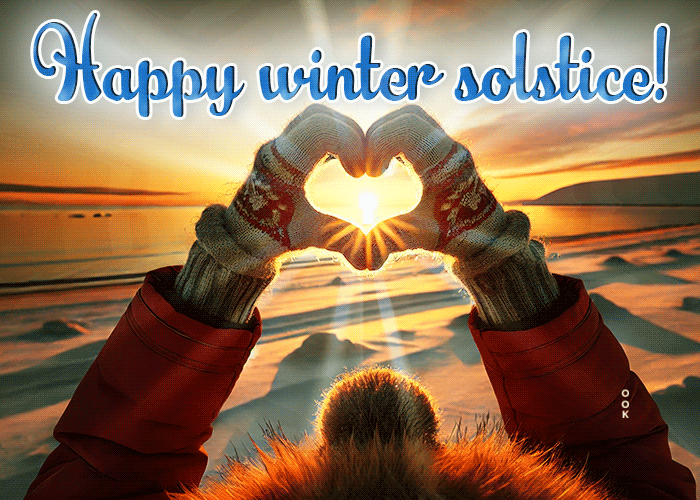 Postcard winter solstice