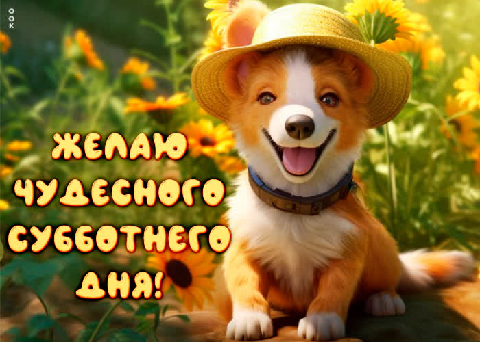 Postcard забавная и оригинальная открытка желаю чудесного субботнего дня!