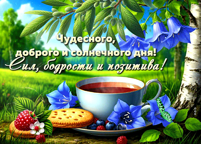 Postcard заботливая гиф-открытка, пусть день будет солнечным