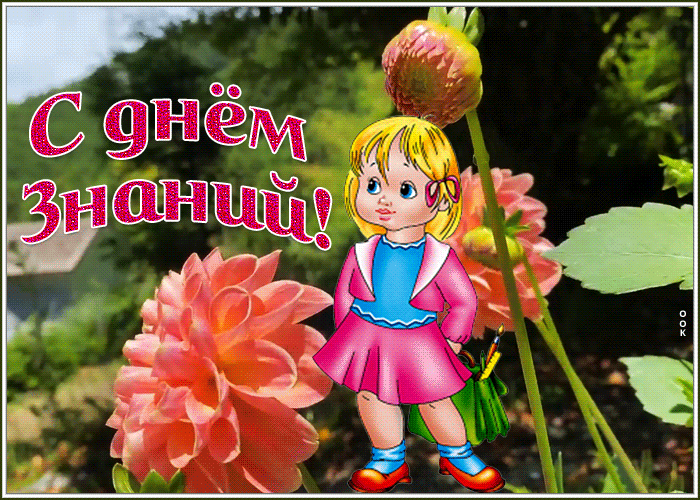 Открытка живая открытка день знаний - 1 сентября