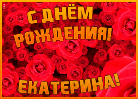 Postcard анимационная открытка с днем рождения екатерине