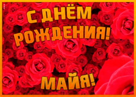 Postcard анимационная открытка с днем рождения майя