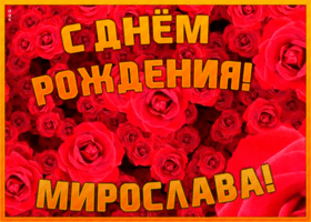 Открытка анимационная открытка с днем рождения мирослава