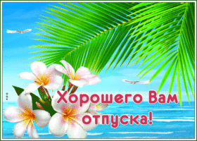 Открытка анимационная открытка с отпуском