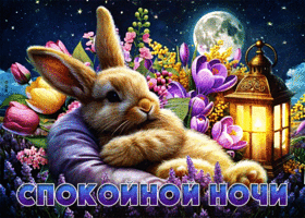 Picture атмосферная гиф-открытка, спокойной ночи, засыпай