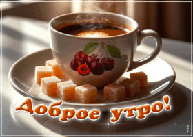 Postcard бодрая гиф-открытка, утра доброго, пусть все будет хорошо