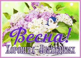 Picture чудесная весенняя открытка с пожеланием хороших выходных