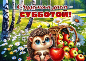 Postcard чудная гиф-открытка, с чудесным субботним днем
