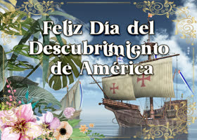 Postcard descubrimiento de américa