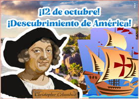 Postcard descubrimiento de américa