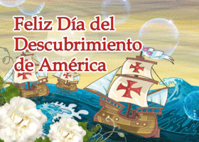 Postcard descubrimiento de américa