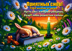 Picture добрая гиф-открытка, приятных снов тебе желаю от души