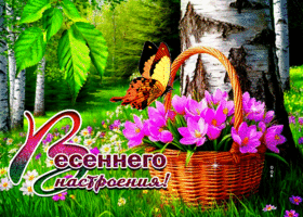 Postcard добросердечнейшая гиф-открытка, весеннего настроения