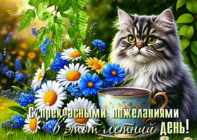 Picture доброжелательная гиф-открытка, прекрасных пожеланий в этот летний день