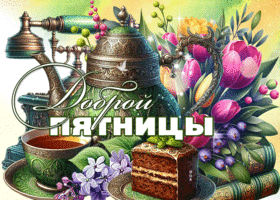 Postcard элегантная гиф-открытка, доброй пятницы