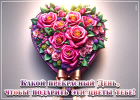 Picture элегантная открытка, прекрасный день, чтобы подарить цветы