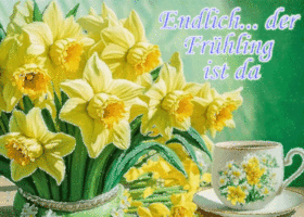 Postcard frühlingsanfang