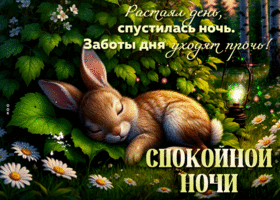 Postcard глубокая гиф-открытка, тихой и спокойной ночи