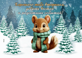 Postcard интересная гиф-открытка, хорошего и радостного вторника