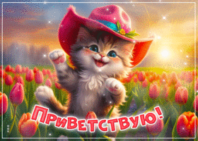 Postcard искренняя гиф-открытка, приветствую