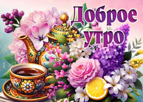 Postcard искрометнейшая гиф-открытка, доброго и чудесного утра