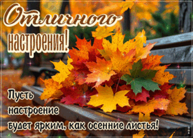 Picture искромётная гиф-открытка, яркого настроения как осенние листья