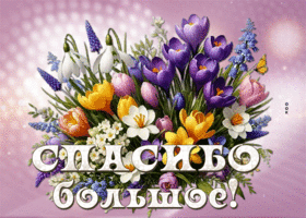 Postcard искрящаяся гиф-открытка, спасибо вам большое за все