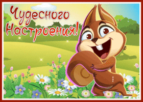 Picture картинка чудесного настроения с белочкой