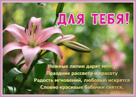 Картинка картинка лилии со стихами