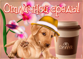 Postcard картинка отличной среды с собачкой